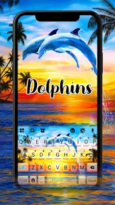 Sunset Dolphins Keyboard Background android App screenshot 4